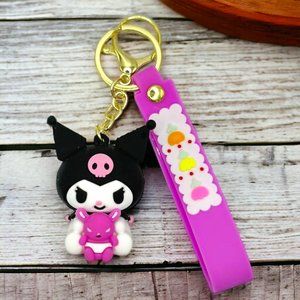 Kuromi My Melody Keychain Anime Sanrio Hello Kitty Figures Gift for Kids Women